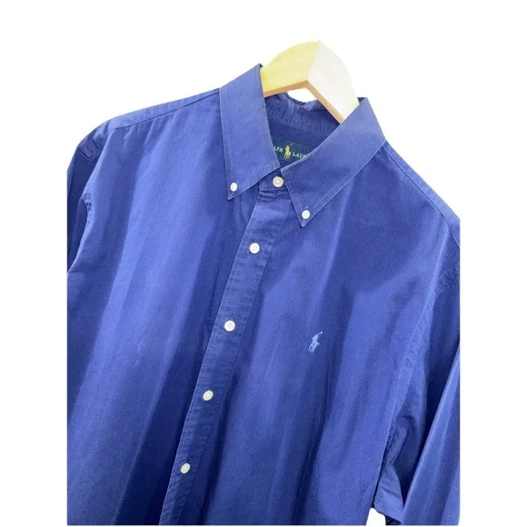 Polo Ralph Lauren Mens XL Blue Oxford Shirt Long Sleeve Button Down Classic Fit - Picture 4 of 9